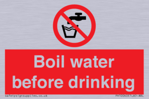 Boil water before drinking